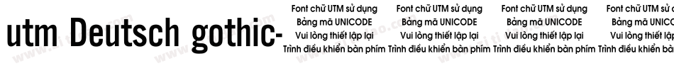 utm Deutsch gothic字体转换